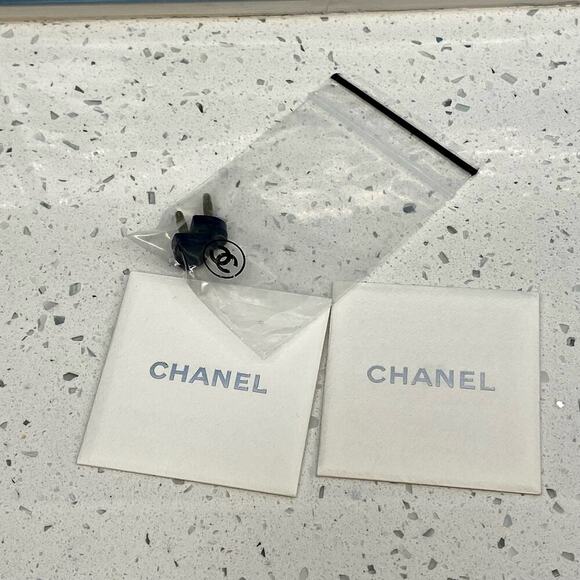 Chanel Interlocking CC Logo T-Strap Sandals 36.5 Black 2013 Lagerfeld With Box - Picture 7 of 16